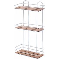 Полка корзина Tekno-tel BK077 Хром — фото 1, Полки для ванной и душа