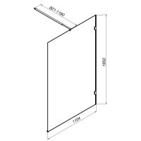 Товар: Душевая перегородка AM.PM X-Joy 110 W94UWI-110-F1-MTE профиль Хром матовый стекло прозрачное - фото 7 Душевая перегородка AM.PM X-Joy 110 W94UWI-110-F1-MTE профиль Хром матовый стекло прозрачное — фото 7, Душевые перегородки