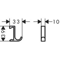 Крючок Hansgrohe WallStoris 27929700 Белый матовый — фото 5, Крючки для полотенец