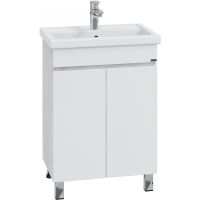 Тумба под раковину СанТа Марс 60 700408 Белая Светлое дерево — фото 1, Тумбы под раковину