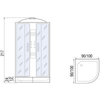 Душевая кабина River Temza 100x100 ТН 10000000147 с поддоном — фото 7, Душевые кабины