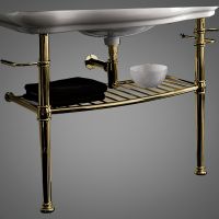 Консоль под раковину Kerasan Retro 100 730093 Бронза — фото 1, Мебель для ванной