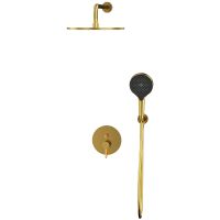 Душевая система Whitecross Y brushed gold YSET04TOPGLB Брашированное золото — фото 2, Душевое оборудование. Душевая программа