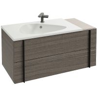 Тумба под раковину Jacob Delafon Nouvelle Vague 100 EB3031-E73 подвесная Фактурный дуб — фото 1, Тумбы под раковину