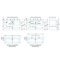 Тумба под раковину Kerama Marazzi Grande 120 GR.120.3\AGR.M подвесная Архитектурный серый арт-GR.120.3\AGR.M — фото 4, Тумбы под раковину