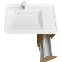 Тумба под раковину Aquaton Лондри 80 1A267101LHDR0 Дуб Рустикальный без фасада — фото 7, Мебель для ванной