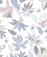 Обои Marburg Flora Винил на флизелине (0,53*10,05) Фиолетовый/Сиреневый/Белый, Листья/Цветы арт-47470 — фото 3, Обои для стен