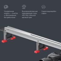 Товар: Душевой лоток AM.PM MasterFlow 100 W01SC-S11-100-05SB с решеткой Хром матовый Slim line - фото 13 Душевой лоток AM.PM MasterFlow 100 W01SC-S11-100-05SB с решеткой Хром матовый Slim line — фото 13, Душевые лотки