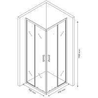 Товар: Душевой уголок Berges Solo S 90х90 061107 профиль Хром сильвер стекло прозрачное - фото 3 Душевой уголок Berges Solo S 90х90 061107 профиль Хром сильвер стекло прозрачное — фото 3, Душевые уголки