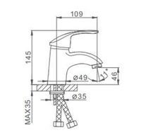 Смеситель для раковины Frap H21 Хром арт-F1021 — фото 11, Смесители для раковины
