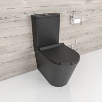 Унитаз компакт beWash Aldo BKBWT101670 Черный матовый с бачком и сиденьем Микролифт — фото 2, Унитазы