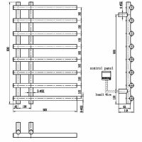 Электрический полотенцесушитель Boheme Uno 722-SGM Антрацит глянец — фото 2, Электрические полотенцесушители