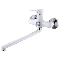 Смеситель для ванны Viko V-4145 универсальный Белый Хром — фото 1, Смеситель для ванны