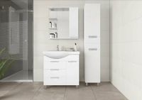 Товар: Тумба под раковину Style Line Жасмин 82 R ЛС-00000527 с бельевой корзиной Белая - фото 6 Тумба под раковину Style Line Жасмин 82 R ЛС-00000527 с бельевой корзиной Белая — фото 6, Мебель для ванной