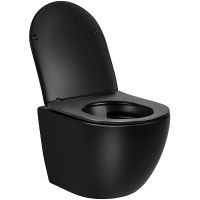 Унитаз Vincea Globo VT1-14SMB подвесной Черный матовый с сиденьем Микролифт — фото 3, Подвесные унитазы