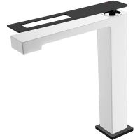 Смеситель для раковины Boheme Q 142-WB Белый Черный — фото 1, Смесители