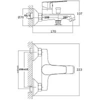 Товар: Смеситель для ванны Orange Loop M26-100GR Серый - фото 4 Смеситель для ванны Orange Loop M26-100GR Серый — фото 4, Смесители