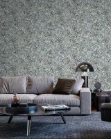 Обои Solo Marigold E602408 Винил на флизелине (1,06*10) Серый/Бирюзовый/Серебряный, Мрамор/Штукатурка — фото 3, Обои для стен