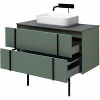 Тумба под раковину Allen Brau Reality 100 1.32007.CGM подвесная Олива матовая — фото 38, Тумбы под раковину