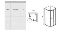 Душевой уголок Ravak Blix BLCP4-90 90x90 3B270100Z1 профиль Белый стекло Transparent — фото 5, Душевые уголки четверть круга