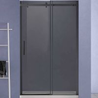 Душевая дверь Vincea Como-N 140 VDS-4CN140CGB профиль Черный стекло тонированное — фото 1, Душевые двери в нишу