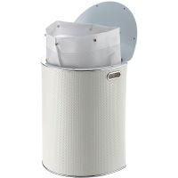 Товар: Корзина для белья Geralis PWH-O Punto Белая, кант Хром, полукруглая - фото 3 Корзина для белья Geralis PWH-O Punto Белая, кант Хром, полукруглая — фото 3, Корзины для белья