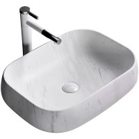 Раковина-чаша Ceruttispa 57 CR0086 MMW1 СТ9546 Белый матовый мрамор — фото 1, Раковины накладные