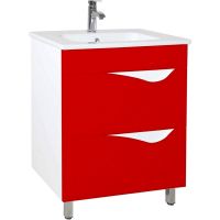 Тумба под раковину Bellezza Эйфория 60 4639109110035 Красная Белая — фото 1, Мебель для ванной
