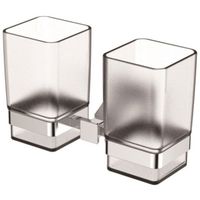 Стакан для зубных щеток Kaiser KH-1235 двойной Хром — фото 1, Мыльницы