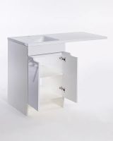 Тумба с раковиной Orange Optima 110 OPD-110TUW+RAL Белый глянец — фото 6, Тумбы с раковиной