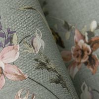 Обои Andrea Rossi Gavi 54373-7 Винил на флизелине (1,06*10) Зеленый/Розовый/Сиреневый, Бабочки/Цветы — фото 3, Обои для стен