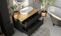 Товар: Тумба под раковину Jorno Wood 80 wood.01.80/P/GR подвесная Серая - фото 17 Тумба под раковину Jorno Wood 80 wood.01.80/P/GR подвесная Серая — фото 17, Мебель для ванной