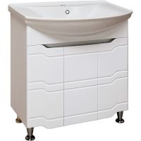 Тумба под раковину Runo Стиль 75 00000001127 Белая — фото 1, Тумбы под раковину