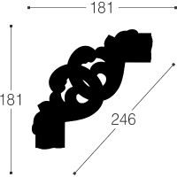 Угловой элемент молдинга Bello Deco М10У2 00-00103925 181x181x17 мм — фото 4, Молдинги
