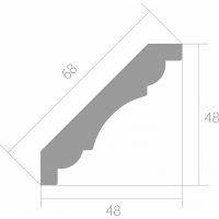 Карниз Ultrawood CR 015 2440x48x48 мм — фото 3, Карнизы