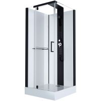 Душевая кабина Black&White Galaxy G8702 90x90 8702900 с гидромассажем — фото 1, Душевые кабины