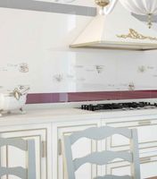 Керамический декор Monopole Ceramica Veronika Brillo Tea Cup Blanco 10х40 см — фото 2, Керамическая плитка