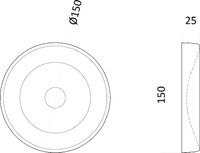Гипсовая 3д панель Artpole Elementary Luna E-0059 150x150 мм — фото 6, Гипсовые 3Д панели