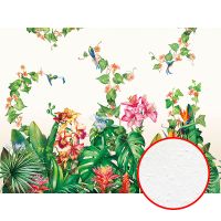 Фреска Ortograf Цветы 21113 Фактура бархат FX Флизелин (3,6*2,7) Разноцветный, Цветы/Листья/Птицы — фото 1, Фрески