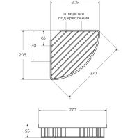 Полка корзина Art&Max AM-F-8936-Br угловая Бронза — фото 2, Полки для ванной и душа