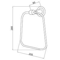 Кольцо для полотенец Boheme Murano 10905-B-G Золото Черное — фото 2, Полотенцедержатели