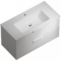 Тумба под раковину Kerama Marazzi Piano 95 PI.F.95\WHT подвесная Белая глянцевая — фото 1, Тумбы под раковину