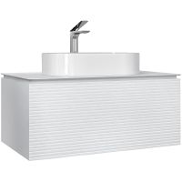 Тумба под раковину Jorno Stone 100 Stn.01.100/P/W/JR подвесная Белая — фото 15, Тумбы под раковину