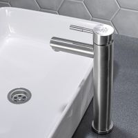 Смеситель для раковины Ростовская Мануфактура Сантехники SUS124-001F-2 Нержавеющая сталь — фото 4, Смесители