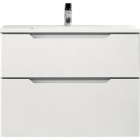 Тумба под раковину Raval Wector 80 Wct.01.80/P/W/MD подвесная Белая — фото 1, Тумбы под раковину