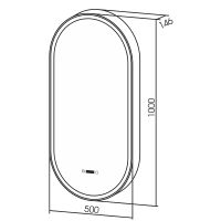 Товар: Зеркальный шкаф Abber Kontur 50 AG6339SWHB с подсветкой Черный - фото 3 Зеркальный шкаф Abber Kontur 50 AG6339SWHB с подсветкой Черный — фото 3, Мебель для ванной