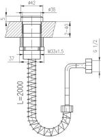 Шланг для смесителя Rav Slezak Бронза арт-MD0023SM — фото 2, Комплектующие для смесителей