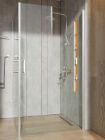 Душевой уголок Orange E04-100TCR 100x100 профиль Хром стекло прозрачное — фото 4, Душевые уголки