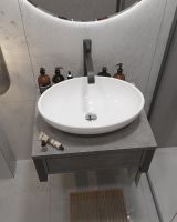 Тумба под раковину 1MarKa Grunge Loft 60П Ц0000001581 подвесная Бетон темно-серый — фото 5, Тумбы под раковину