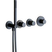 Товар: Душевая система Paffoni Modular Box KITMB000NOKING с термостатом Черная матовая - фото 2 Душевая система Paffoni Modular Box KITMB000NOKING с термостатом Черная матовая — фото 2, Встраиваемые душевые комплекты